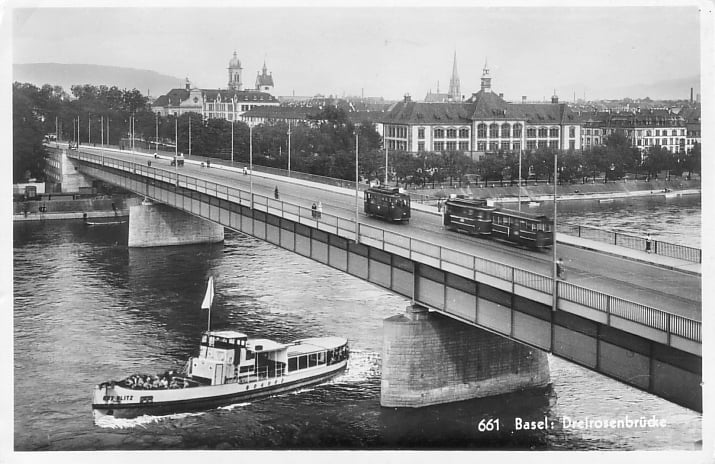 Dreirosenbrücke um 1938