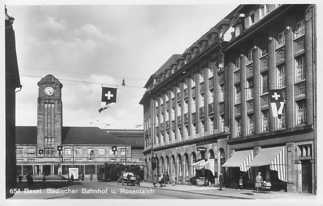 Neuer Badischer Bahnhof um 1925