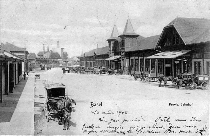 Provisorischer Bahnhof um 1903