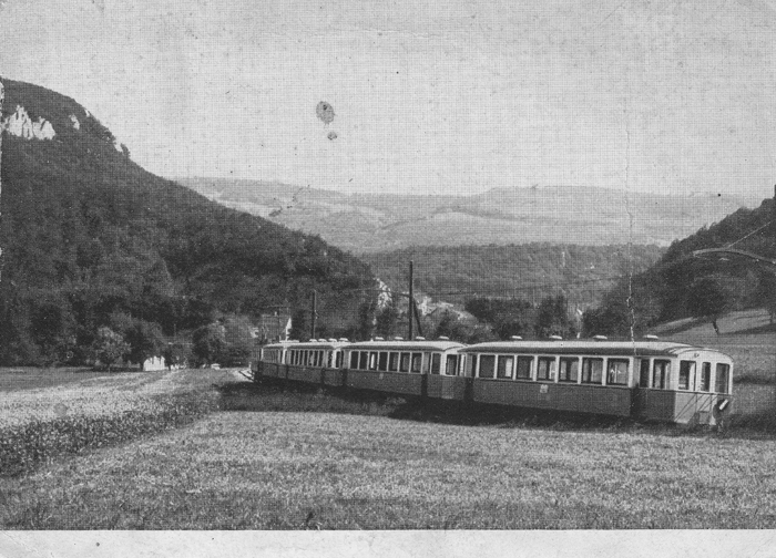 Birsigthalbahn-Zug um 1930