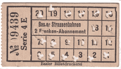 2-Franken-Abonnement um 1930 2-Franken-Abonnement um 1930