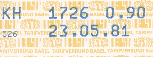 Einzelbillett BE-40/RS Einzelbillett BE-40/RS