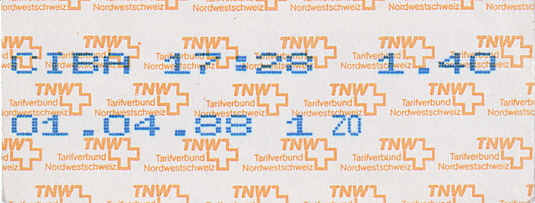 Einzelbillett 1988