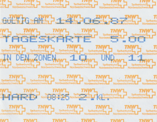 Tageskarte 1987 Tageskarte 1987