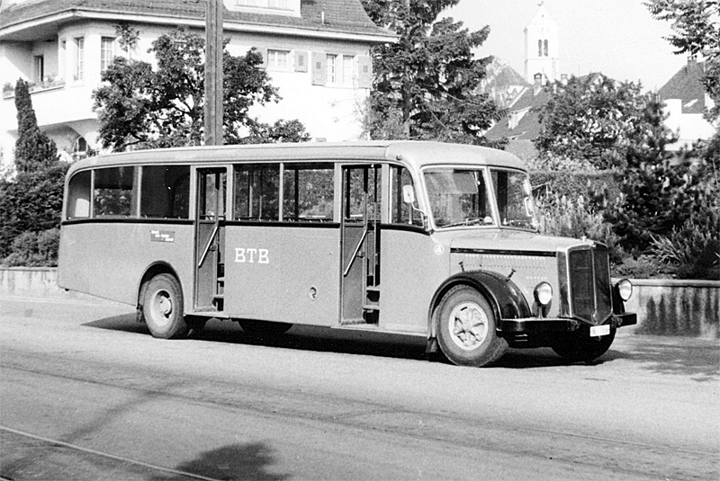 FBW ON50 Nr. 4 Linie BTB Oberwil, Bahnhofstrasse 1965 © Sammlung Dominik Madörin, CH-Ettingen